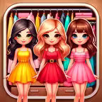 Girls fashion dress up game iOS Icon