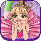 Ballerina Coloring Book Games iOS Icon