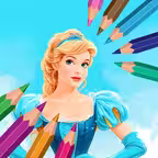Cinderella coloring book games Icon