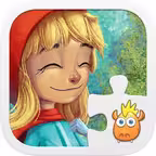 Jigsaw Tale Red Riding Hood - Games for Kids iOS Icon