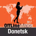 Donetsk Offline Map and Travel Trip Guide iOS Icon