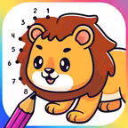 Connect dots for coloring book Icon