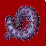Bio Virus Structure in 3D icon