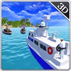 Navy Police Motor Boat Attack – Naval War game iOS Icon