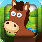 Fun with animals puzzle for kids and toddlers iOS Icon