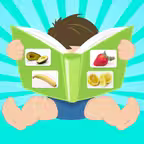Fruits and vegetables flashcards quiz and matching game for toddlers and kids in English iOS Icon