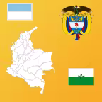 Colombia Department (State) Maps and Flags iOS Icon