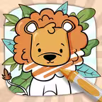 Paint animals in the jungle iOS Icon