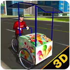 City Ice Cream Delivery – Ride bicycle simulator to sell yummy frozen food iOS Icon