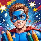 Super heroes - Coloring pages iOS Icon