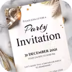 Custom Party Invitation Card Icon